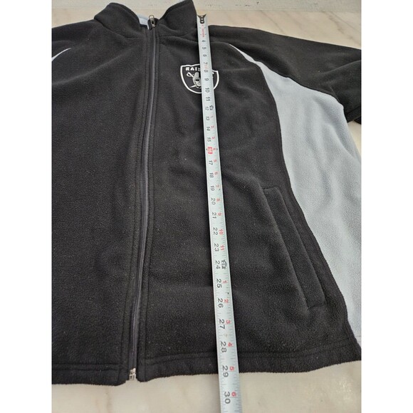 NFL Raiders Man's Long Sleeve Solid Zipper Black Sweater Size XXL - Picture 4 of 11